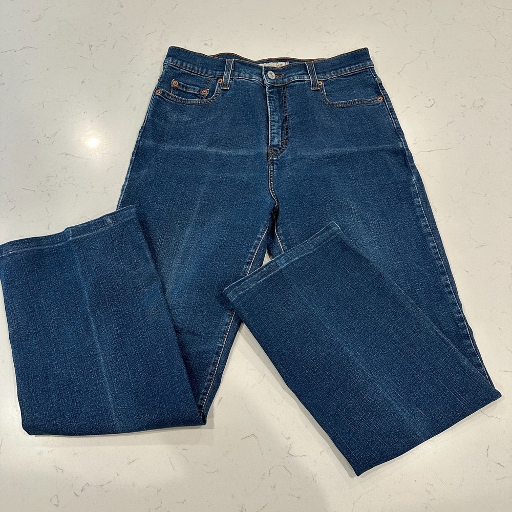 Levis 512 Jeans Womens 12 M Blue Tapered High Rise Slimming Stretch 30x28